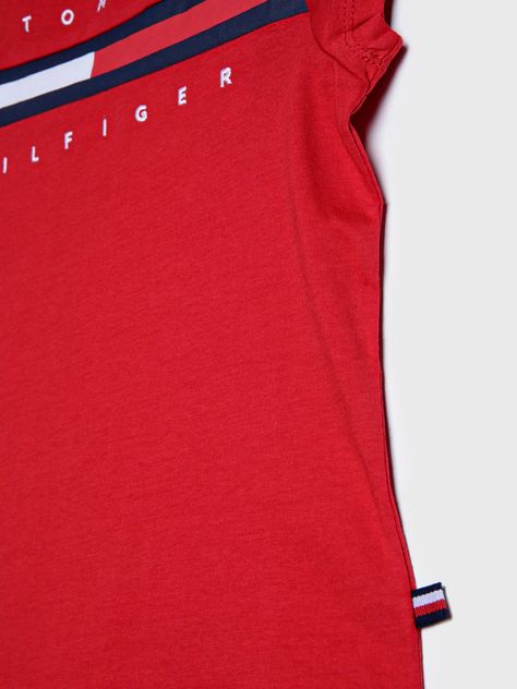 Polera Con Logo Central Rojo Tommy Hilfiger-3