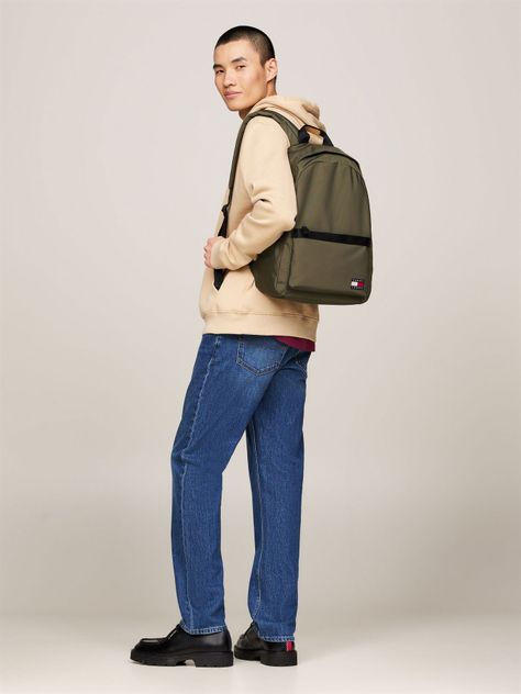 Mochila Essential Con Logo Parche Verde Tommy Hilfiger-1