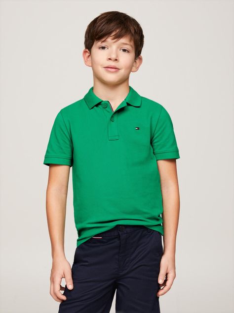 Polo Logo Flag Essential Verde Tommy Hilfiger-0