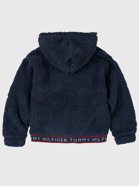 Polerón Hoodie Sherpa Solid Azul Tommy Hilfiger-1