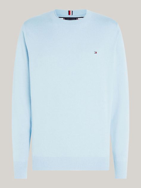 Sweater Punto Mouliné C-Neck Azul Tommy Hilfiger-4