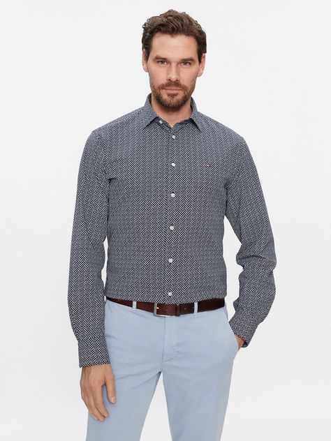 Camisa Dandelion Print Azul Tommy Hilfiger-0