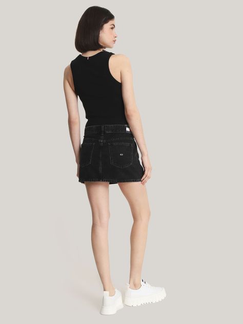 Minifalda Denim Sophie Negro Tommy Jeans-2