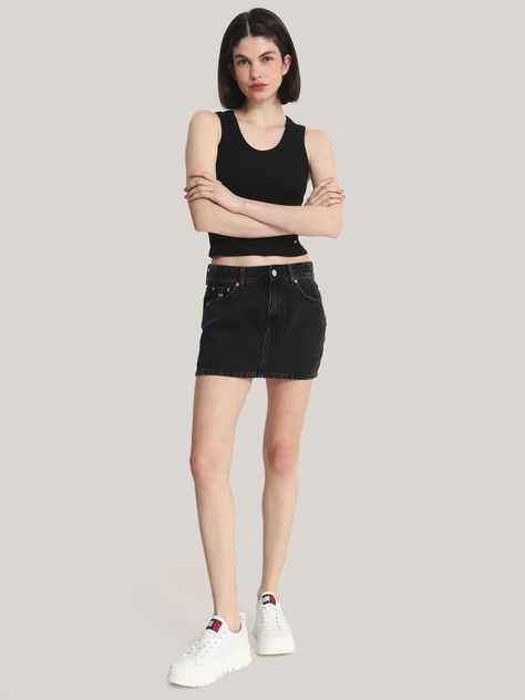 Minifalda Denim Sophie Negro Tommy Jeans-0