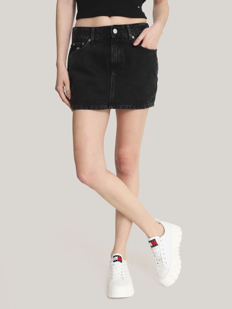 Minifalda Denim Sophie Negro Tommy Jeans-1