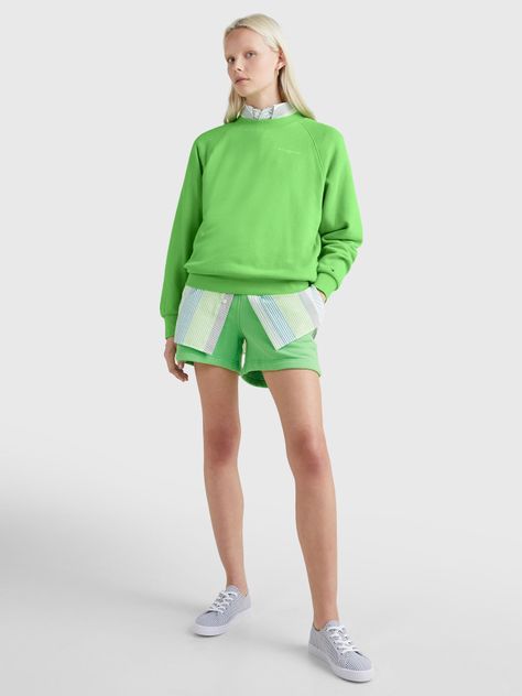 Polerón Relaxed Mini Logo Verde Tommy Hilfiger-1