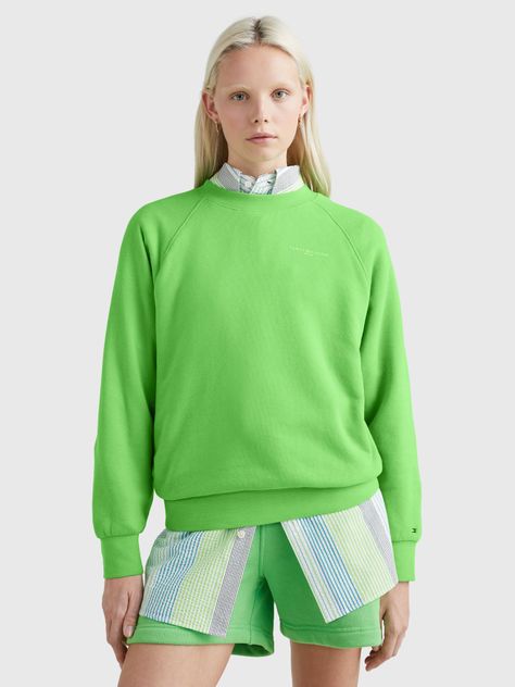 Polerón Relaxed Mini Logo Verde Tommy Hilfiger-0