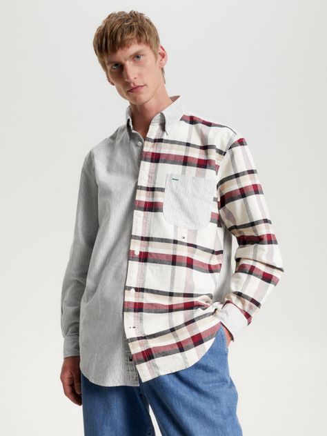Camisa Global Stripe Blockin Blanco Tommy Hilfiger-0