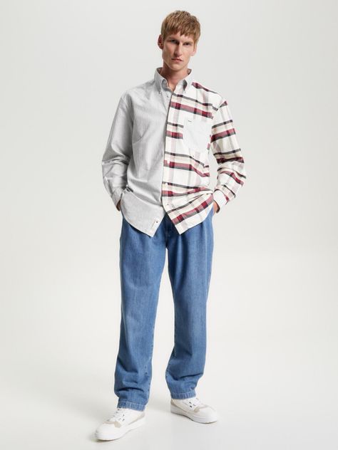 Camisa Global Stripe Blockin Blanco Tommy Hilfiger-1