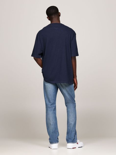 Polera Melange Flag Relaxed Fit Azul Tommy Hilfiger-2