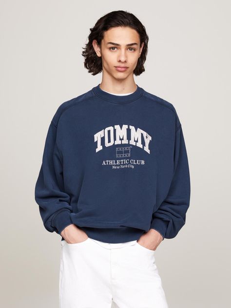 Polerón Relaxed Estilo Varsity Azul Tommy Jeans-0