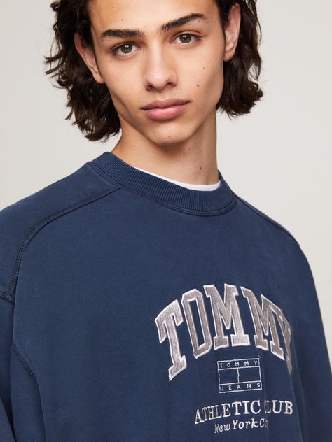 Polerón Relaxed Estilo Varsity Azul Tommy Jeans-3