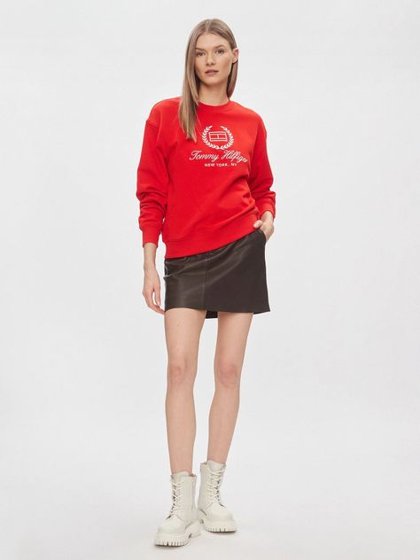 Polerón Con Logo Flag Regular Fit Rojo Tommy Hilfiger-1