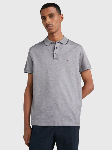 Polo Oxford Logo Regular Fit Gris Tommy Hilfiger-0