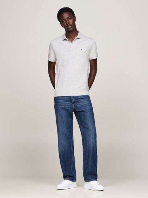Polo Essential Liquid Cotton Blanco Tommy Hilfiger-1