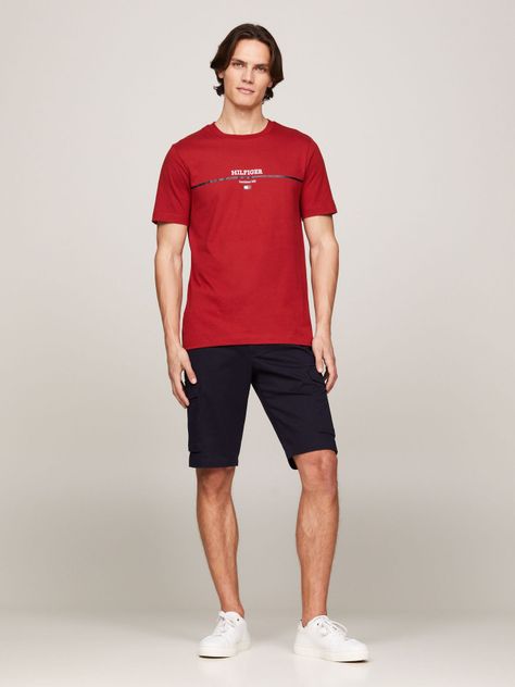 Polera Con Logo Stripe Rojo Tommy Hilfiger-1