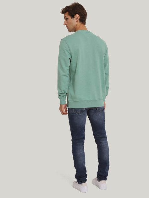 Polerón Solid Con Cuello Redondo Verde Tommy Hilfiger-2