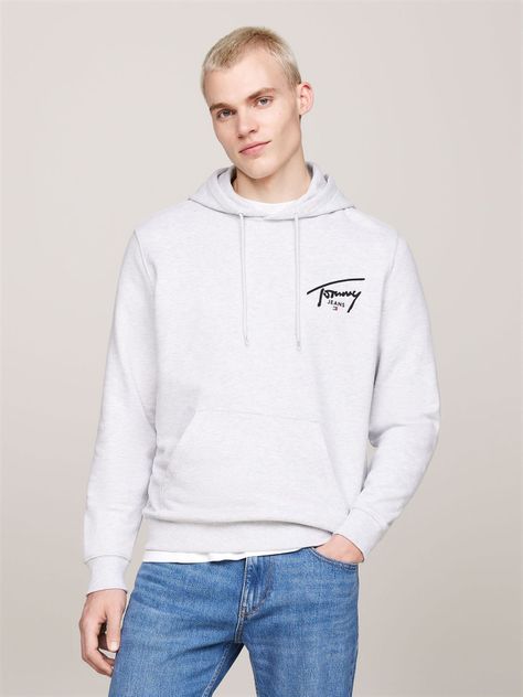 Polerón Hoodie Con Logo Distintivo Gris Tommy Jeans-0