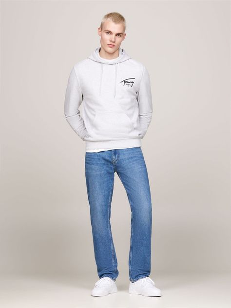 Polerón Hoodie Con Logo Distintivo Gris Tommy Jeans-1