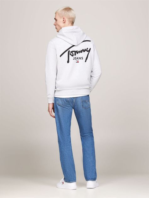 Polerón Hoodie Con Logo Distintivo Gris Tommy Jeans-2