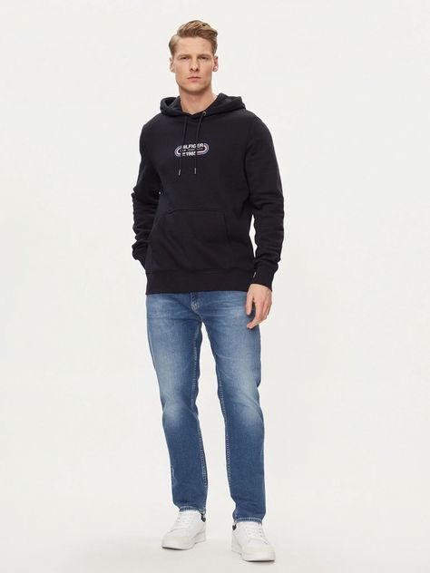 Polerón Hoodie Logo Sport Gráfico Azul Tommy Hilfiger-1