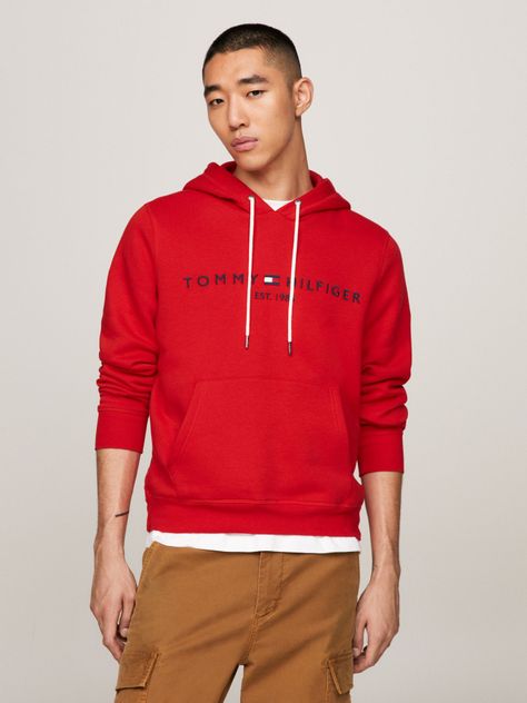 Polerón Hoodie Established Logo Rojo Tommy Hilfiger-0