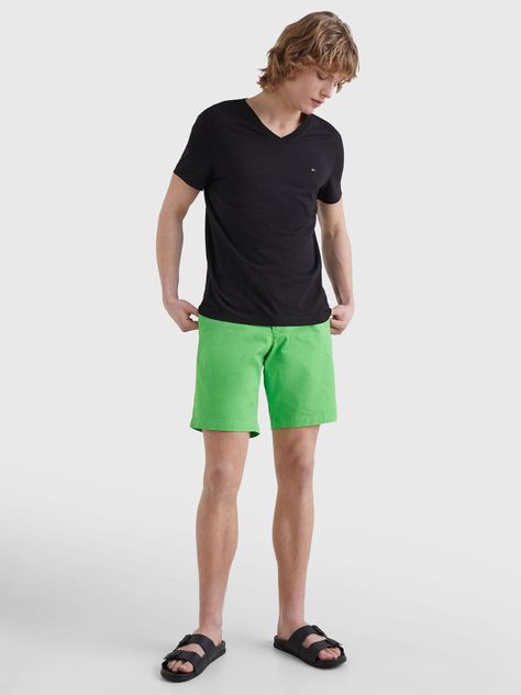 Polera Essential Cotton V-Neck Negro Tommy Hilfiger-1