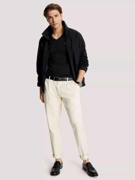Polera Essential Cotton V-Neck Slim Fit Negro Tommy Hilfiger-1