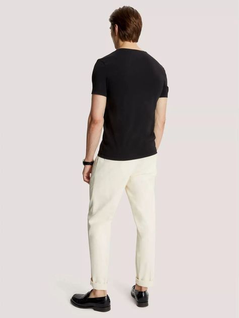 Polera Essential Cotton V-Neck Slim Fit Negro Tommy Hilfiger-2