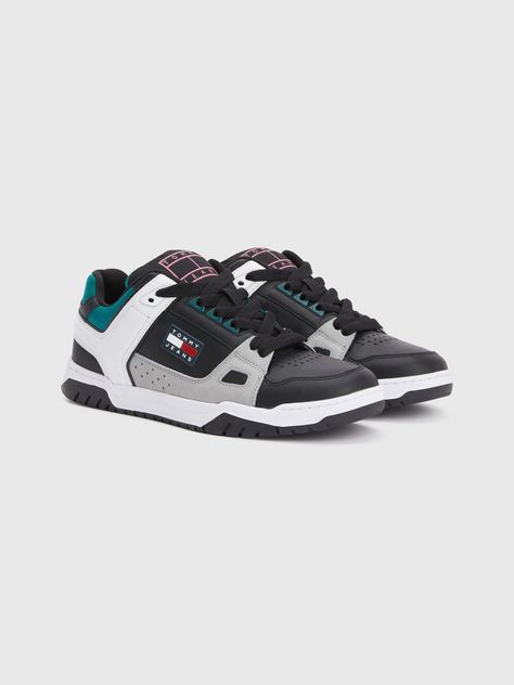 Zapatillas De Cuero Estilo Skater  Negro Tommy Hilfiger-0