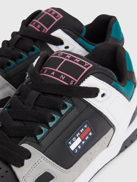 Zapatillas De Cuero Estilo Skater  Negro Tommy Hilfiger-3