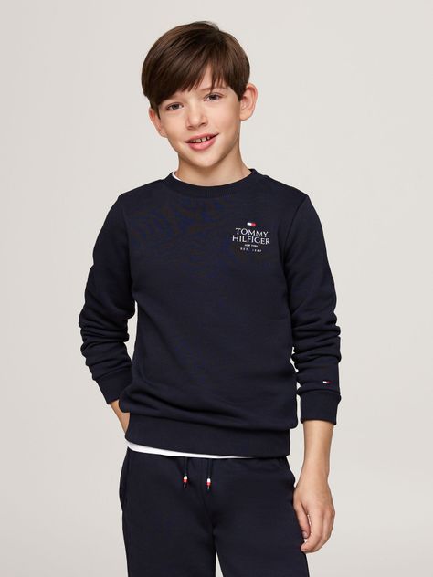 Polerón De Niño Con Logo Azul Tommy Hilfiger-0