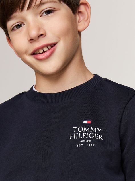 Polerón De Niño Con Logo Azul Tommy Hilfiger-3