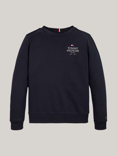 Polerón De Niño Con Logo Azul Tommy Hilfiger-4
