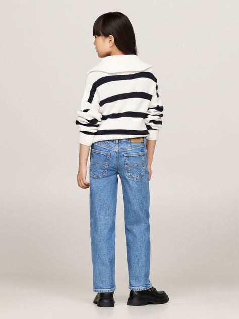 Jeans Rectos De Corte Girlfriend Azul Tommy Hilfiger-2