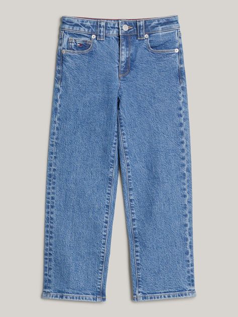 Jeans Rectos De Corte Girlfriend Azul Tommy Hilfiger-4