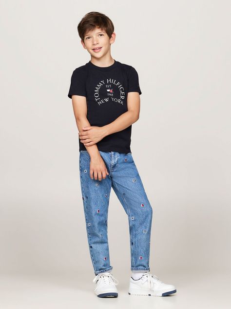 Polera De Niño Con Logo Náutico Azul Tommy Hilfiger-1
