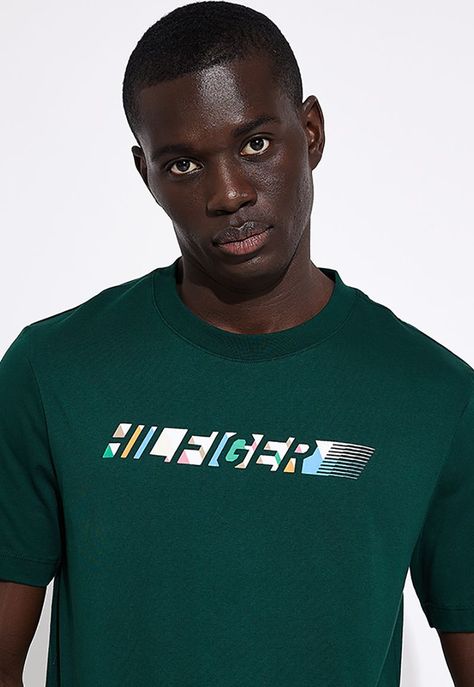 Polera Con Logo Multicolor Verde Tommy Hilfiger-3