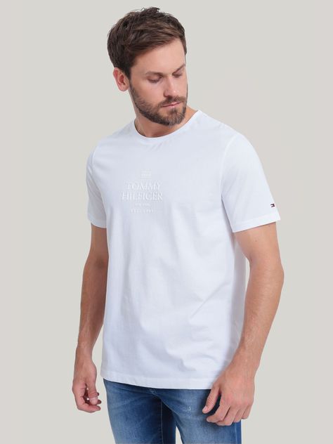 Polera Con Logo Tonal Gris Tommy Hilfiger-0