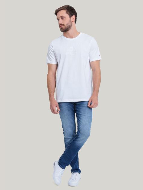 Polera Con Logo Tonal Gris Tommy Hilfiger-1