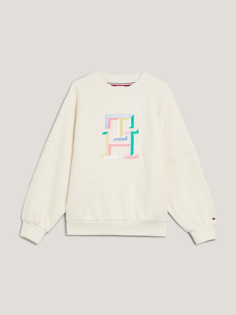Polerón Logo Monogram Beige Tommy Hilfiger-4