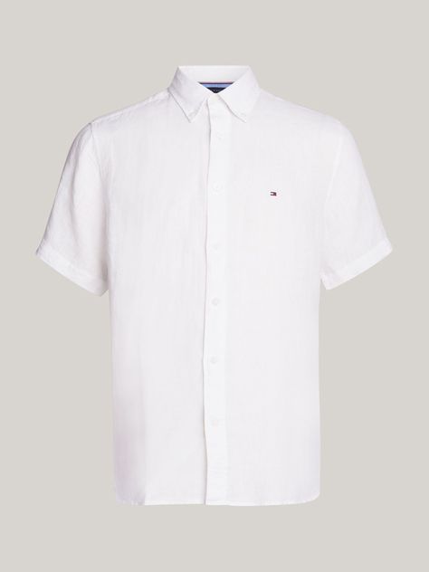 Camisa De Lino Pigmentada Blanco Tommy Hilfiger-1