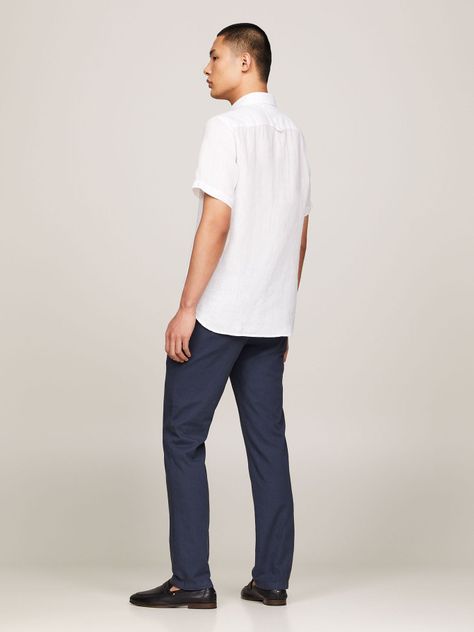 Camisa De Lino Pigmentada Blanco Tommy Hilfiger-3