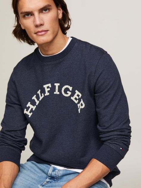 Polerón Con Logo Arqueado Azul Tommy Hilfiger-3