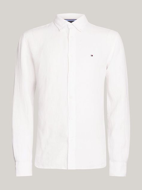 Camisa Lino Pigmentada Blanco Tommy Hilfiger-1