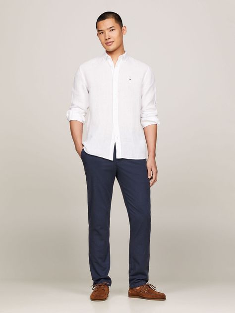 Camisa Lino Pigmentada Blanco Tommy Hilfiger-4