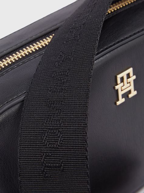 Bandolera Con Logo Metalizado Negro Tommy Hilfiger-4