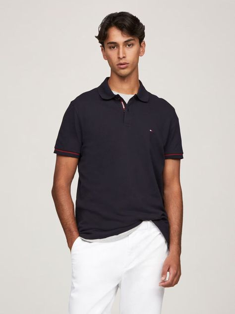 Polo Under Placket Regular-Fit Azul Tommy Hilfiger-0
