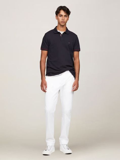 Polo Under Placket Regular-Fit Azul Tommy Hilfiger-1