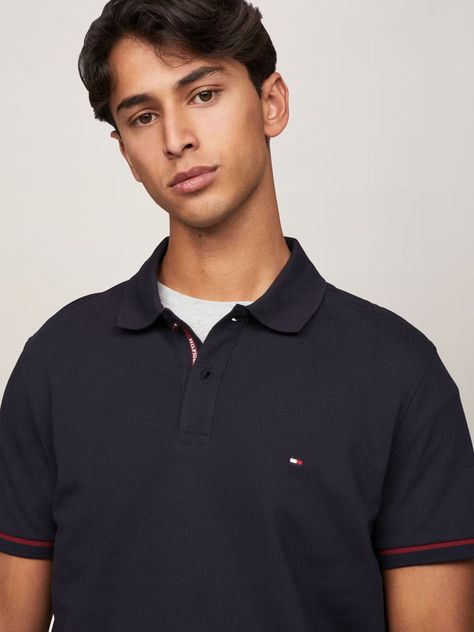 Polo Under Placket Regular-Fit Azul Tommy Hilfiger-3